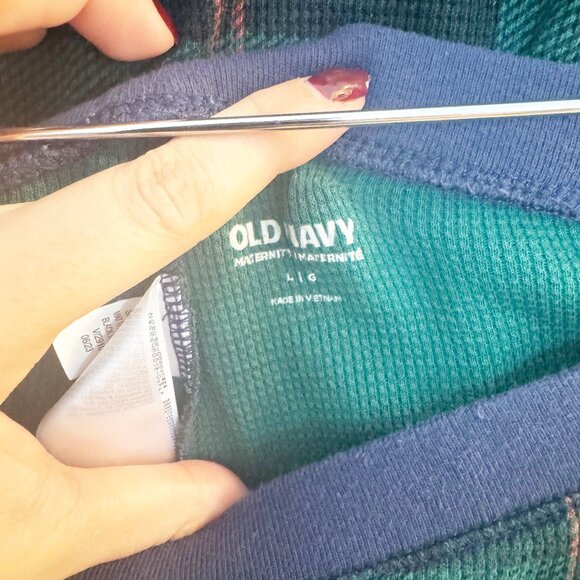 Matching Maternity & DOG Christmas Pajama Thermal Knit - Green Plaid - Large - Picture 3 of 8